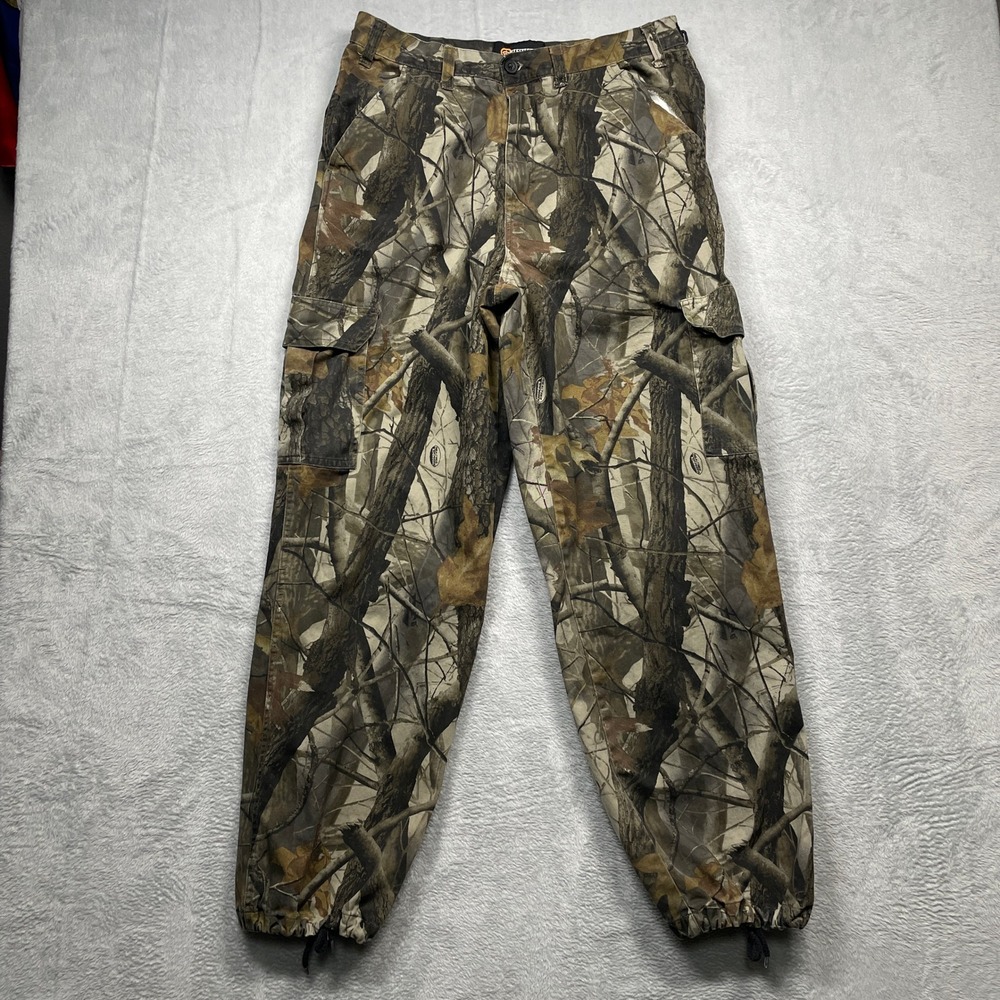 Outfitters Ridge Cargo Pants Mens M 32 Brown Realtree Hardwoods Camo Hunting